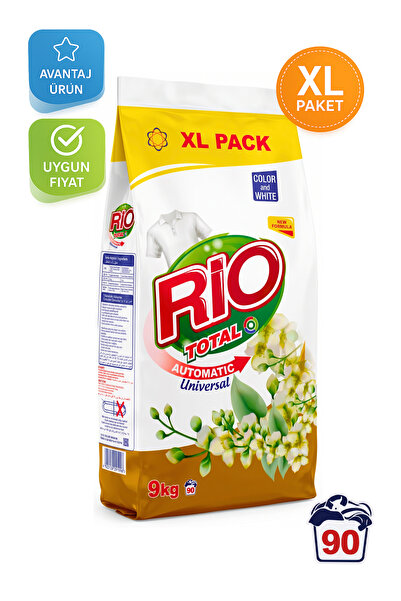 Rio Total Tüm Renkliler Toz Deterjanı 9 Kg 90 Yıkama Çamaşır Deterjanı
