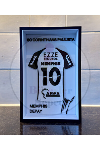 Bi'şeyler Sepeti Memphis Depay - SC Corinthians - Forma İmzalı Çerçeve Hediye...
