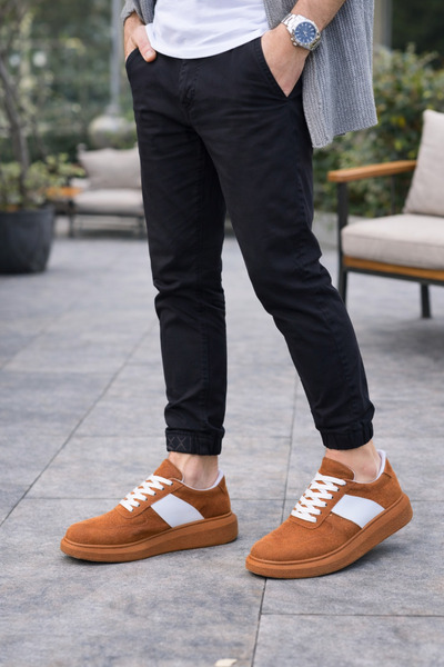DMR Elegance Jy011 Line Men's Casual Lace-Up Suede Sports Sneaker Shoes - Tan...