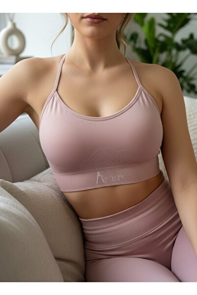 ALPHALETE حمالة صدر رياضية بدون خياطة من أنيري - لون بودرا