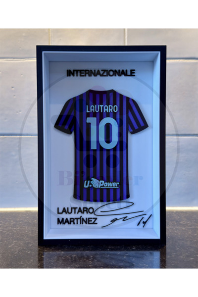 Bi'şeyler Sepeti Lautaro Martínez - Inter - Forma İmzalı Çerçeve Hediyelik 14...