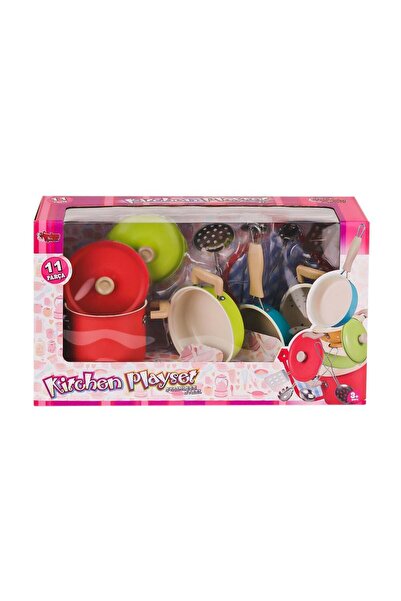 WOWMOMKIDS Atf-3815-7A Colorful Enamel Pot and Pan Set 11 Pieces-Vardem Toy