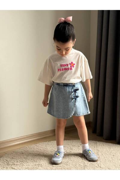 MİNİK DÜŞLER Set de 2 piese pantaloni scurți pentru fete cu fuste