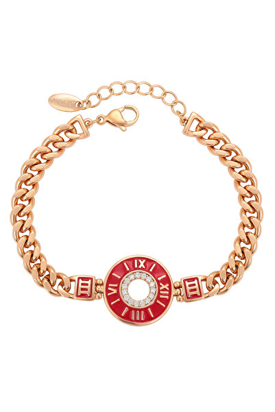 Faina Βραχιόλι με αλυσίδα τύπου Curb και στρας