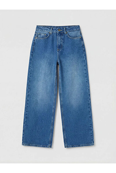 LC Waikiki Γυναικείο τζιν παντελόνι μπλε Wideleg