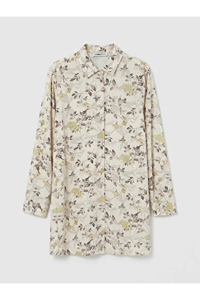 LC Waikiki Εκρού φλοράλ γυναικείο πουκάμισο τουνίκ