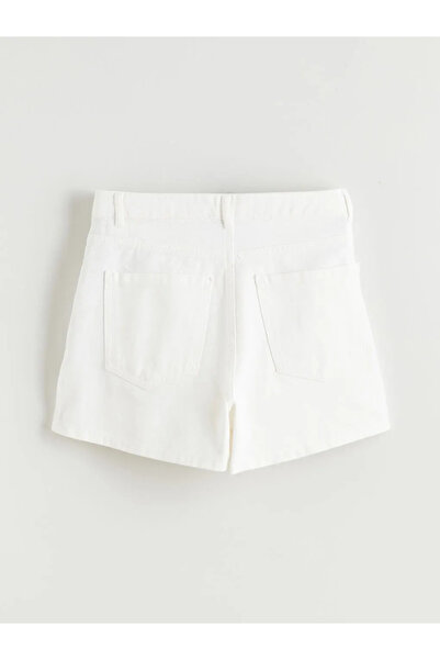 LC Waikiki Λευκή γυναικεία τζιν φούστα σε κανονική εφαρμογή