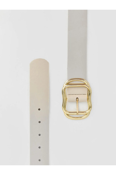 LC Waikiki Γυναικεία ζώνη σε εκρού δερμάτινη απόχρωση