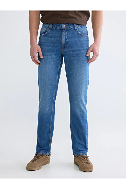 LC Waikiki Μπλε 779 Ανδρικό τζιν παντελόνι κανονικής εφαρμογής