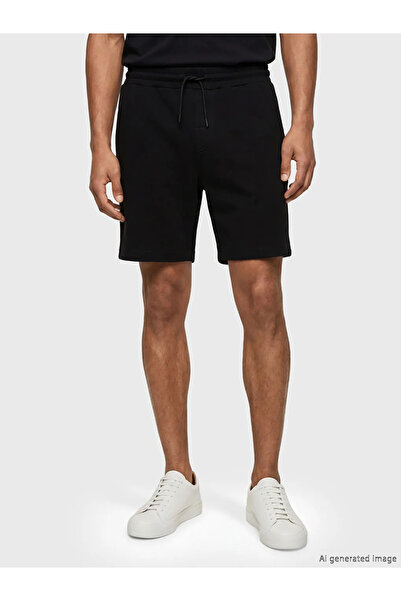 LC Waikiki Μαύρο ανδρικό σορτς Standard Fit