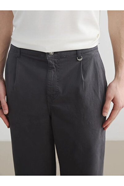 LC Waikiki Ανδρικό παντελόνι από γαμπαρντίνα άνετη εφαρμογή ανθρακί