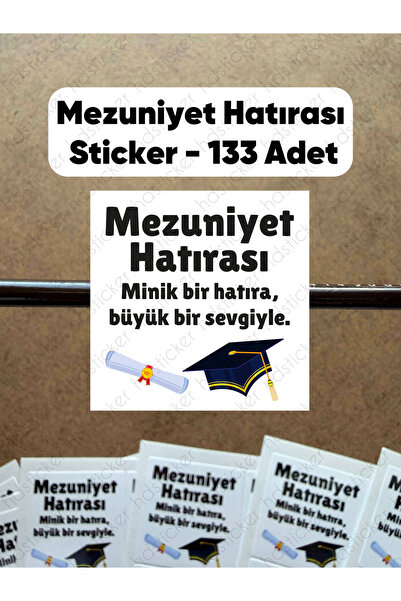 hdsticker 133 Adet Mezuniyet Hatırası Yapışkanlı Sticker Karne Öğretmen Etike...