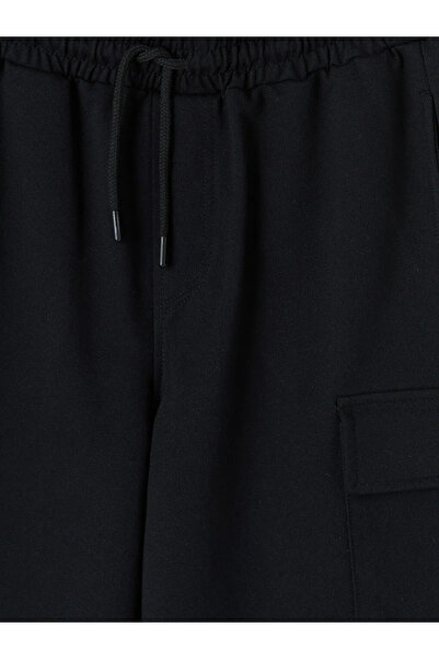 LC Waikiki Μαύρο ανδρικό σορτς Cargo Standard Fit