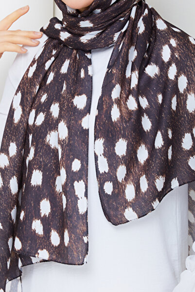 TOBAİ Ceylan Patterned Cotton Soft Fabric Hijab Daily Shawl