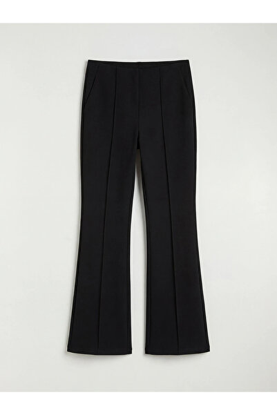 LC Waikiki Μαύρο ψηλόμεσο γυναικείο παντελόνι ισπανικού τύπου