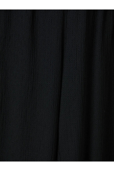 LC Waikiki Μαύρο ελαστικό γυναικείο κάπρι με υφή