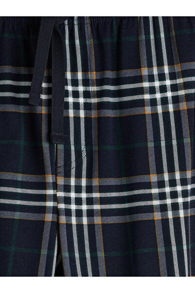 LC Waikiki Ανδρικό καρό παντελόνι πιτζάμας Navy Blue Standard Fit