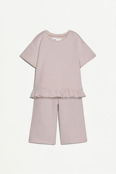 LEFTIES Triko t-shirt ve pantolon takım