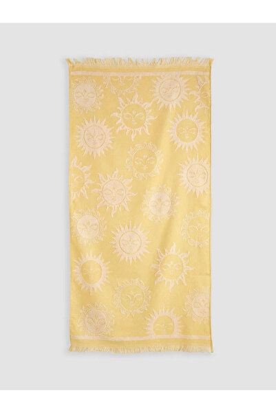 LC Waikiki Γυναικεία πετσέτα θαλάσσης με κίτρινο σχέδιο 70x150 εκ.