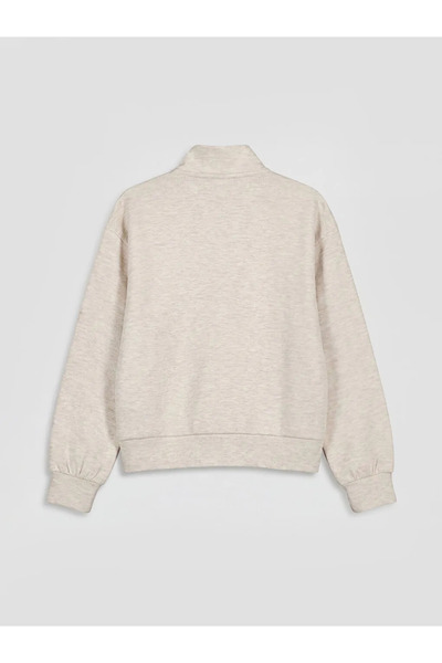 LC Waikiki Εκρού ψηλός λαιμός Φούτερ και κολάν για κορίτσια