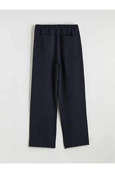 LC Waikiki Γυναικείο παντελόνι με ελαστική μέση σε μπλε ναυτικό χρώμα