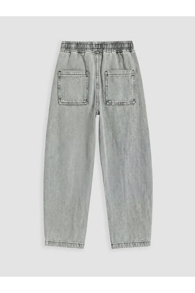 LC Waikiki Γκρι φαρδύ τζιν παντελόνι για αγόρια
