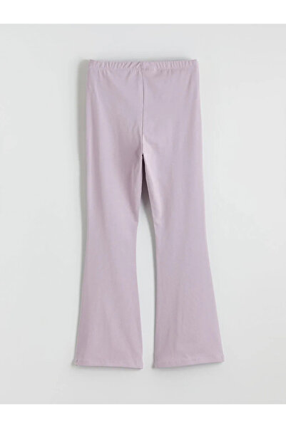 LC Waikiki Λιλά Κοριτσίστικο Ισπανικό Κολάν με Ελαστική Μέση και Φαρδιά Μπούτια