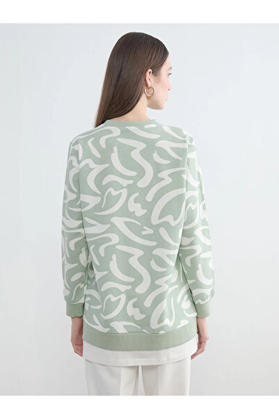 LC Waikiki Γυναικείο φούτερ με μοτίβο πράσινου ποδηλάτου