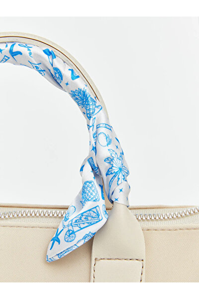 LC Waikiki Τσάντα ώμου για κορίτσια με αξεσουάρ κασκόλ σε χρώμα εκρού