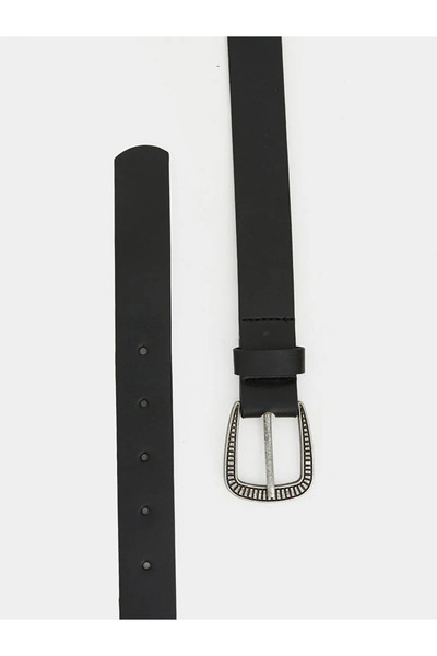 LC Waikiki Γυναικεία ζώνη μαύρης δερμάτινης εμφάνισης