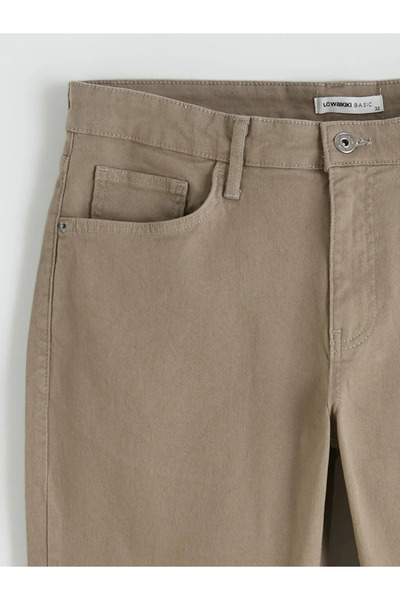 LC Waikiki Ανδρικό παντελόνι Chino καφέ Standard Fit
