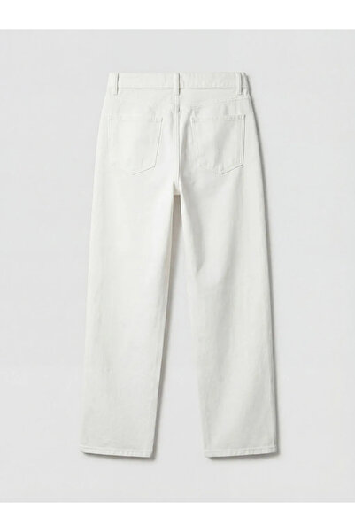 LC Waikiki Μπεζ γυναικείο τζιν παντελόνι ίσιας γραμμής