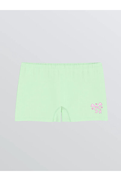 LC Waikiki Μπόξερ για κορίτσια με στάμπα τιρκουάζ φιόγκου