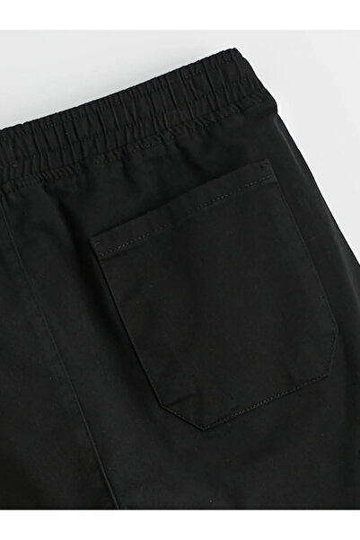 LC Waikiki Μαύρο ανδρικό παντελόνι Cargo Jogger σε κανονική γραμμή