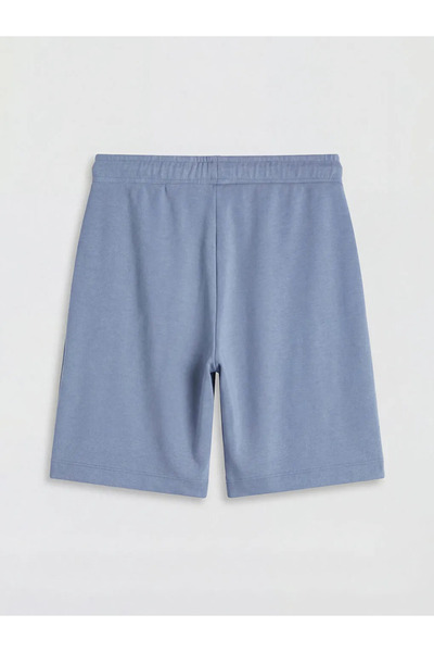 LC Waikiki Μπλε γυναικείο σορτς με ελαστική μέση και απαλή υφή