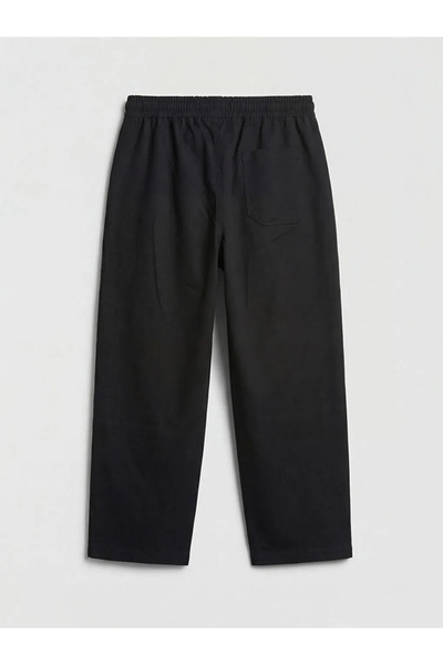 LC Waikiki Μαύρο πλισέ παντελόνι γαμπαρντίνας για αγόρια