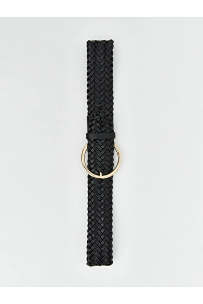 LC Waikiki Μαύρη πλεκτή γυναικεία ζώνη με αγκράφα