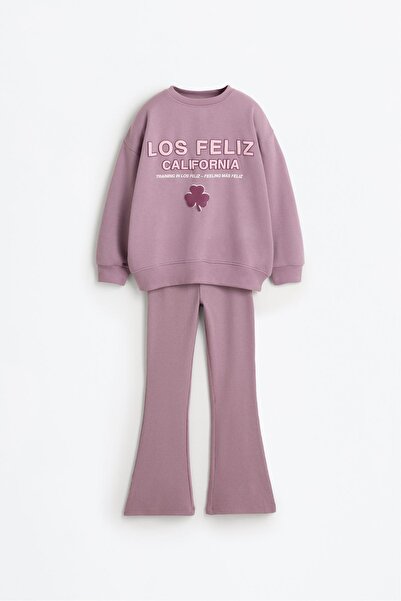 LEFTIES Sweatshirt ve çan paça tayt takım