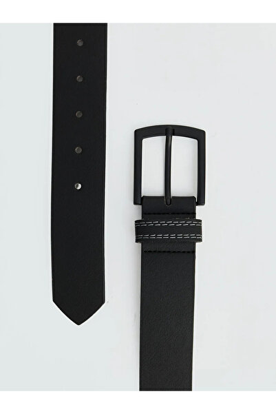 LC Waikiki Μαύρη δερμάτινη ανδρική ζώνη