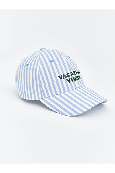 LC Waikiki Γυναικείο καπέλο με μπλε ρίγες