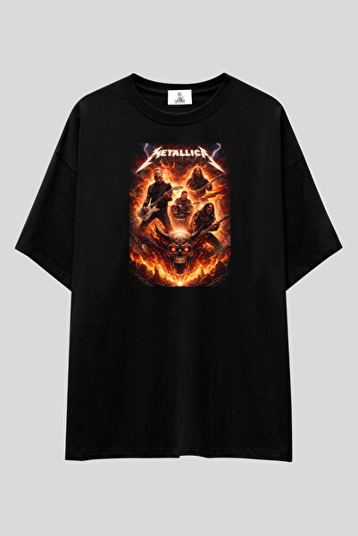 UmbraWear Metallica majica | Unisex 100% pamuk crna heavy metal rok majica sa...