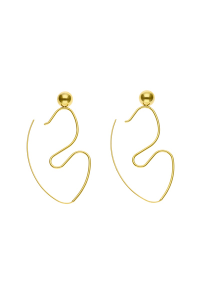 usha white label Σκουλαρίκια με κλωστή που περνάει