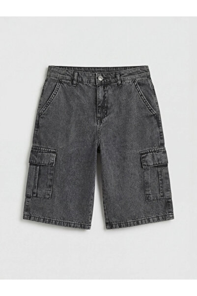 LC Waikiki Μαύρο αγορίστικο τζιν σορτς Cargo