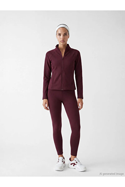 LC Waikiki Γυναικείο φούτερ με φερμουάρ και ψηλό γιακά, με λεπτομέρειες σε σχ...