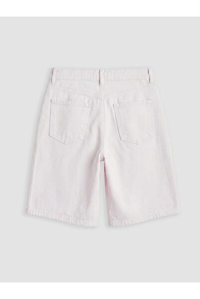 LC Waikiki Λιλά Γυναικείο Τζιν Σορτς σε Στυλ Βερμούδα