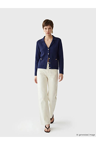 LC Waikiki Γυναικείο τζιν παντελόνι σε χρώμα εκρού με φαρδιά μπατζάκια