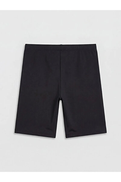 LC Waikiki Μαύρο γυναικείο σορτς κολύμβησης με ελαστική μέση