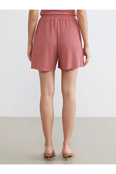 LC Waikiki Ροζ γυναικείο σορτς με ελαστική μέση