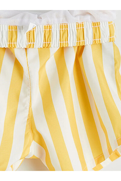 LC Waikiki Κίτρινο ριγέ εμπριμέ αγορίστικο μαγιό