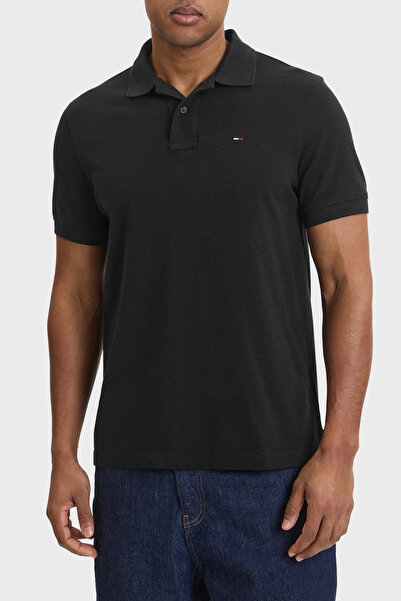 Tommy Jeans Pamuklu Regular Fit Logolu Düğmeli Polo Yaka T Shirt Erkek POLO Y...